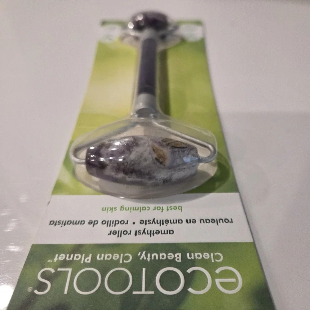 EcoTools Amethyst Face Eye Roller Duo Beauty Vegan Cruelty Free Reduce Stress